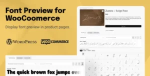TW Font Preview for WooCommerce