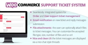 Support Ticket System for WooCommerce