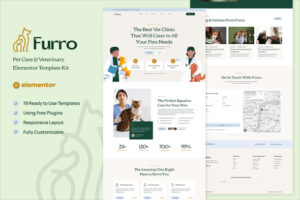 Furro – Pet Care & Veterinary Elementor Template Kit