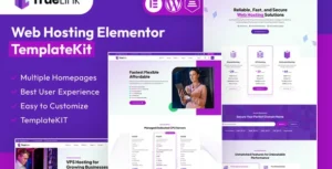 TrueLink – Web Hosting Elementor Template Kit